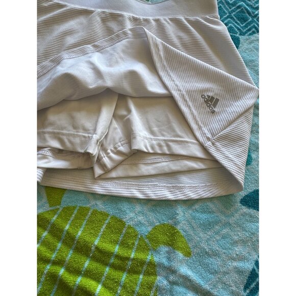 Adidas Club Skirt Skort White GOLF TENNIS Aeroready Primegreen Womens XL - Picture 4 of 10